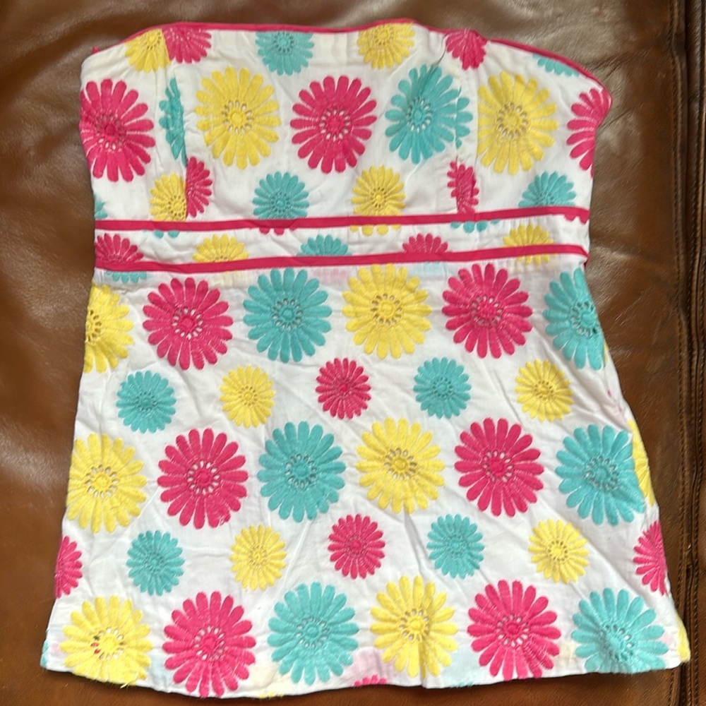 Lilly Pulitzer strapless Flower top